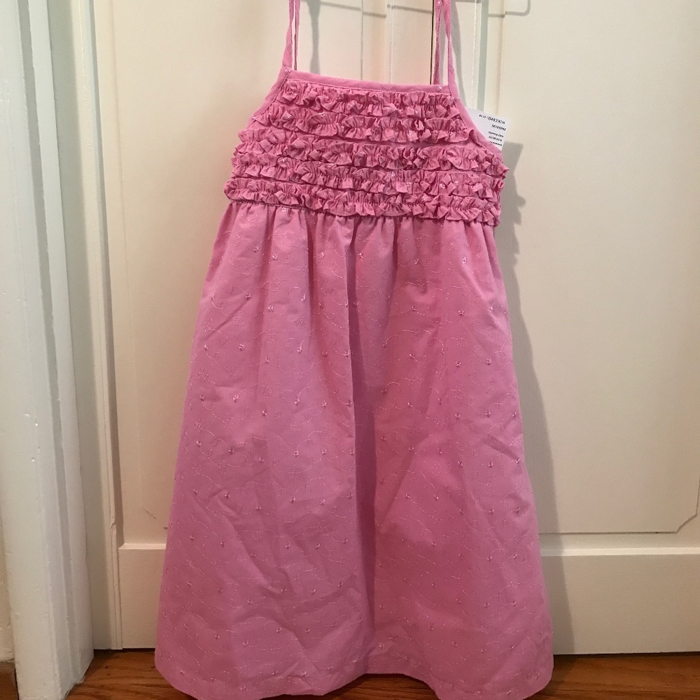 Penelope Mack Pink Eyelet Dress Size 6x